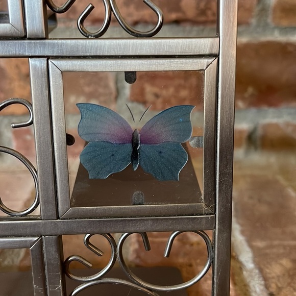 PartyLite Butterfly Tealight Easel Metal & Glass Candle Holder - Picture 4 of 8